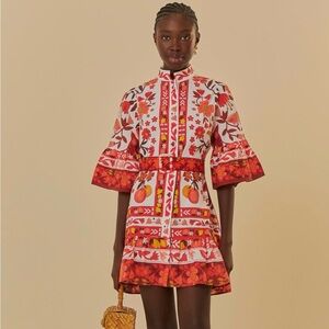 Farm Rio Off-White Romantic
Orchard Mini Dress, XS